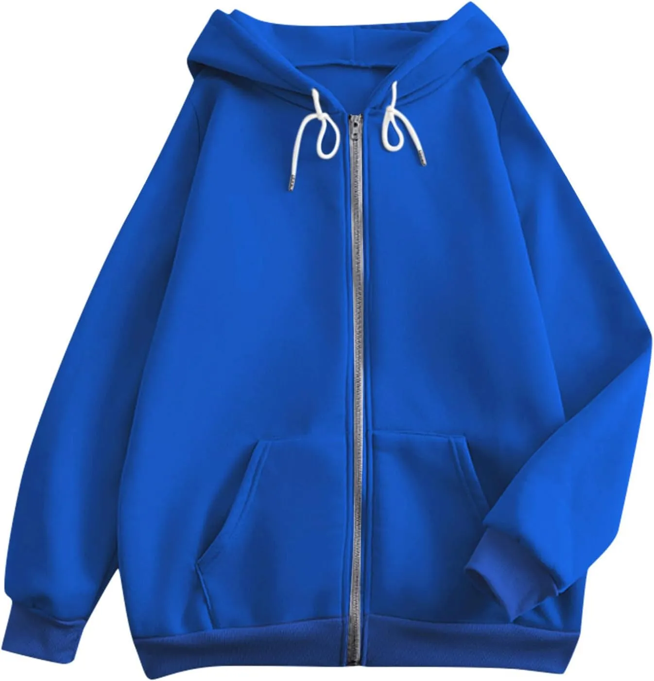 2025 Us Women'S Lightweight Casual Hooded Sweatshirts With Long Sleeves Pockets And Secure Zip Closure Oversized Thin Jacket