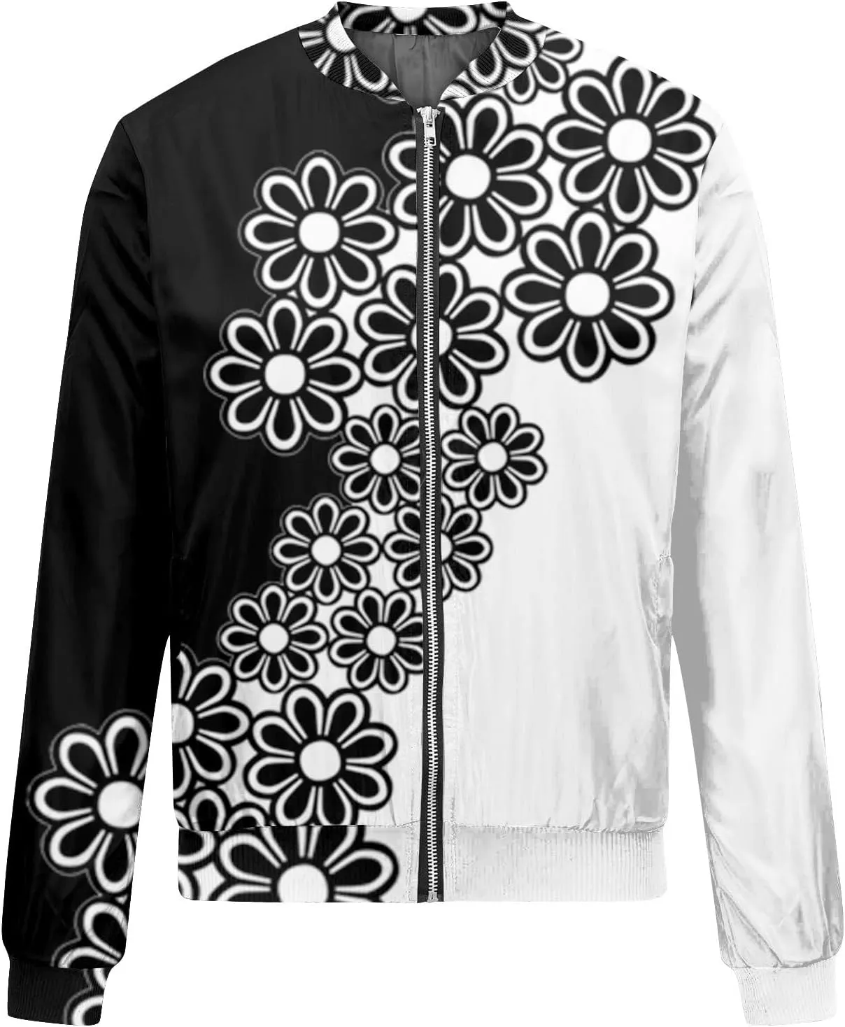 Bomber Jacket Women 2024 Trendy Full Zip Up Coat Long Sleeve Outwear Lightweight Windbreaker Outerwear Fall Jackets