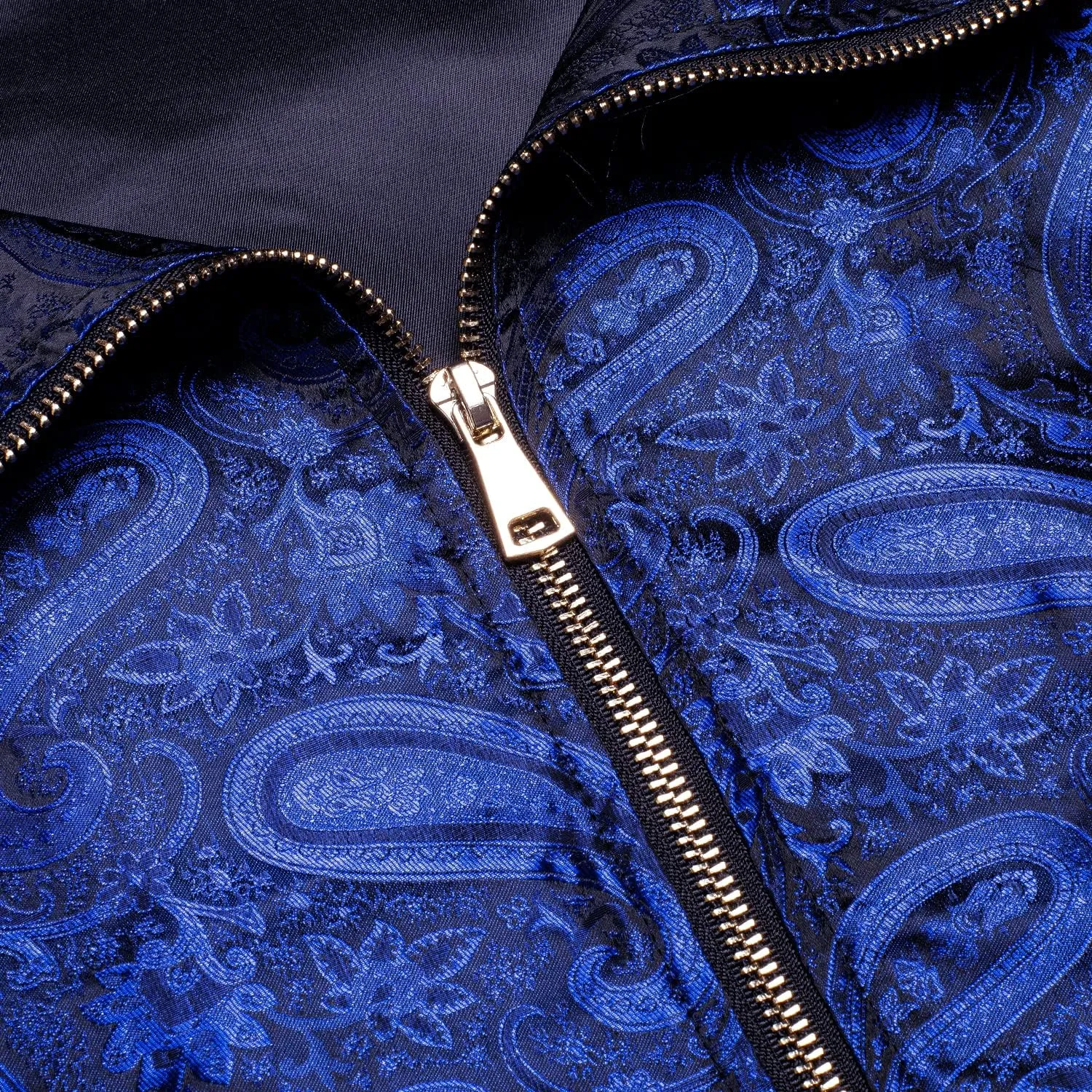 Hi-Tie Paisley Jackets for Men Lightweight Windbreaker Jacket Zipper Coat with Pockets