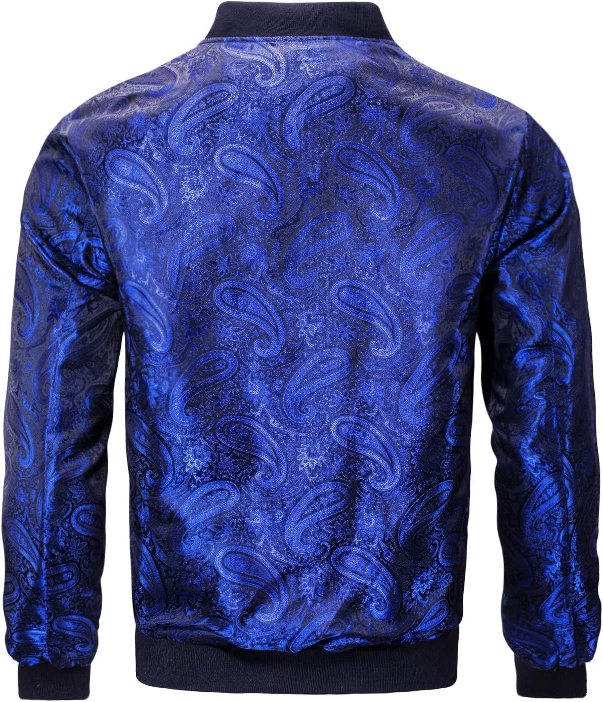 Hi-Tie Paisley Jackets for Men Lightweight Windbreaker Jacket Zipper Coat with Pockets
