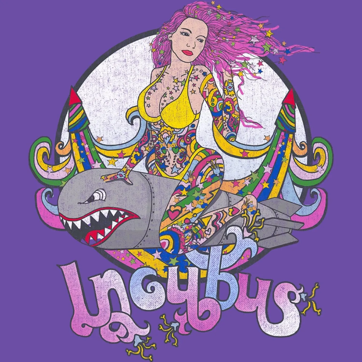 Incubus 90s Rock Band Girl Sketch Album Cover Adult Short Sleeve T Shirt Graphic Tees