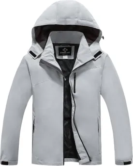 Lightweight Waterproof Jackets with Detachable Hood for Men