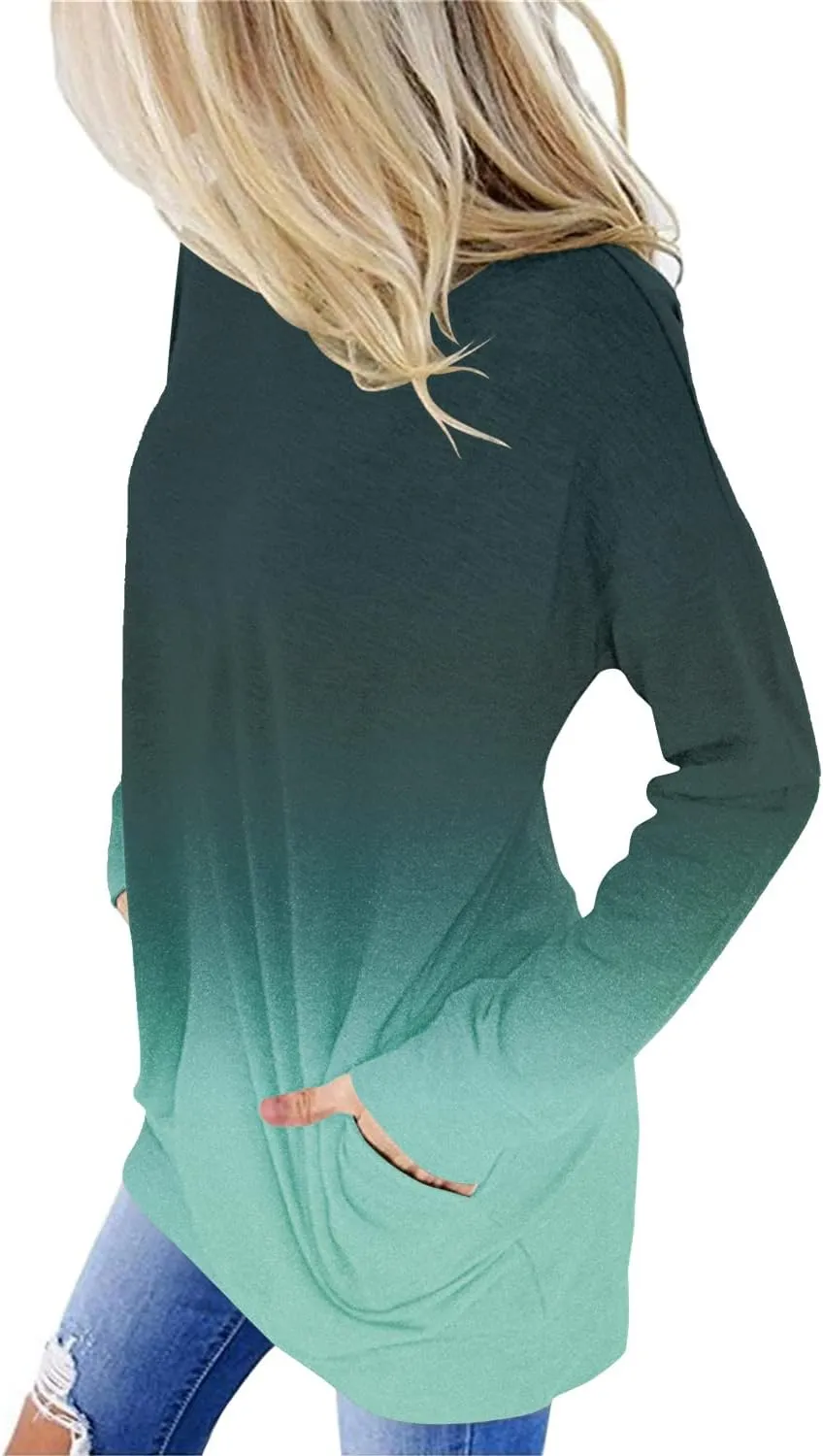 onlypuff Women's Pocket Shirt Graphic Tunic Tops Sweatshirts