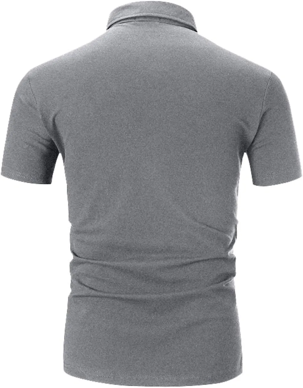 Polo Shirts for Men Short Sleeve Casual Fit Plaid Collar T-Shirts