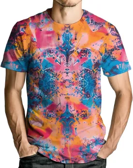 Psychedelic Tie Dye Shirt for Men Women Graphic Tees Unisex 3D Printed Short Sleeve Novelty Tops T-Shirts