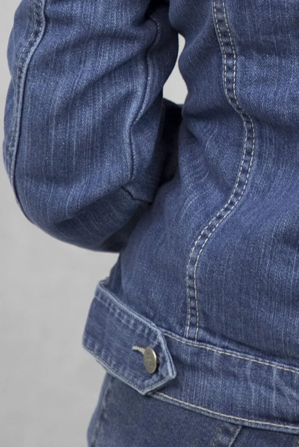 Skylinewears Women Denim Jacket Button UP Long Sleeve Ladies Stretch Trucker Jean Jackets