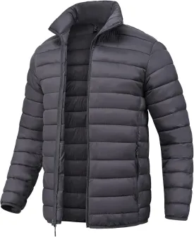 SPOSULEI Men Puffer Down Jacket Packable Lightweight Winter Jackets Coats Outdoor Waterproof Insulated Jackets