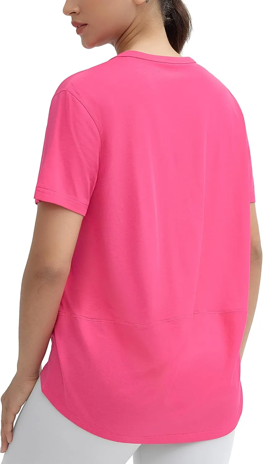THE GYM PEOPLE Women's Loose Fit Workout T-Shirts V Neck Short Sleeve Running Yoga Lounge Tee Tops