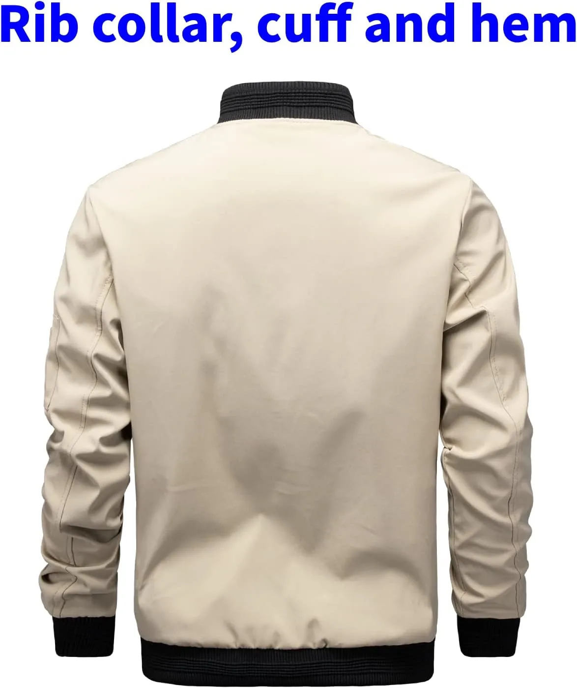 TLZC Men's Lightweight Bomber Jacket Windbreaker Slim Fit Active Coat Outerwear